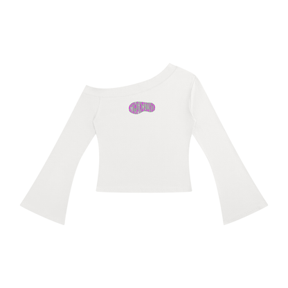 SGZ "Alien Gyrl" Off-Shoulder Bell Sleeve T-Shirt