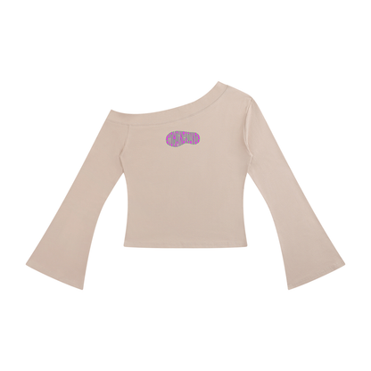 SGZ "Alien Gyrl" Off-Shoulder Bell Sleeve T-Shirt